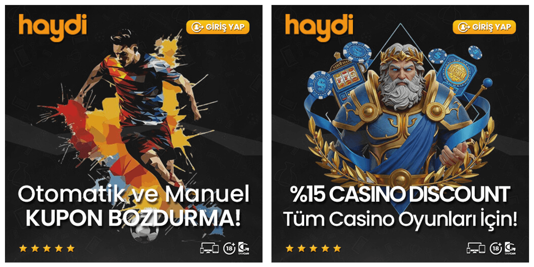 Haydi - Güvenilir Spor Bahisleri - Canlı Casino - Slot
