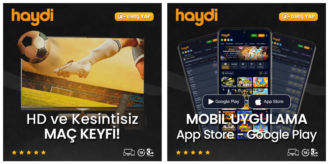Haydi - Güvenilir Spor Bahisleri - Canlı Casino - Slot