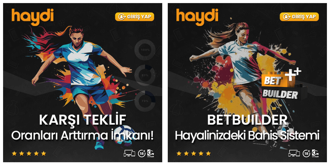 Haydi - Güvenilir Spor Bahisleri - Canlı Casino - Slot